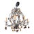 Vintage Italian Designer Beaded & Amber Glass Hot Air Balloon 8 Light Chandelier For Sale