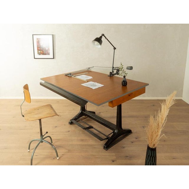 Vintage Drafting Table from Kuhlmann & Nestler, 1950s For Sale - Image 5 of 18