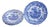 English Blue and White Transfer Plates with Gothic Ruins Motifs, 19th Century For Sale