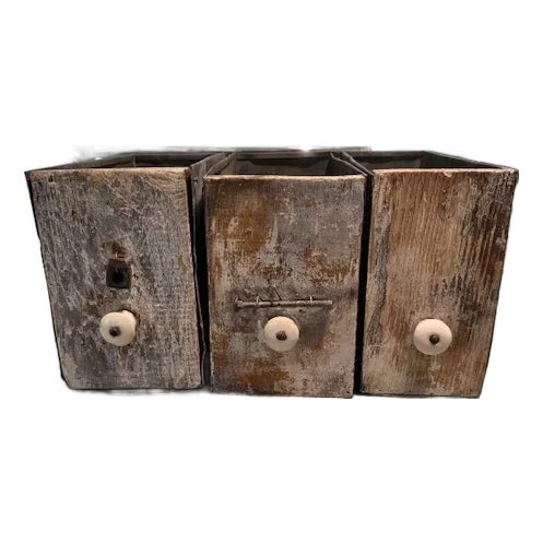 Trio of Rustic Storage Boxes For Sale