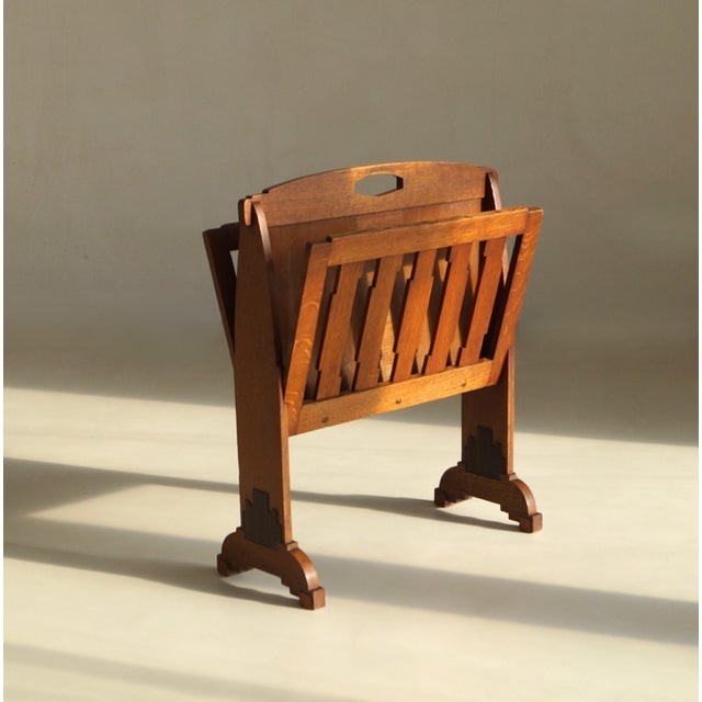 Dutch Art Deco Amsterdam School Magazine Rack, 1920s For Sale - Image 16 of 16