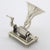 1970s Vintage Italian Handmade Genuine Sterling Silver Hand-Crank Gramophone Figurine, Made in Arezzo (Tuscany) by Medusa-Oro Silversmith For Sale - Image 5 of 11