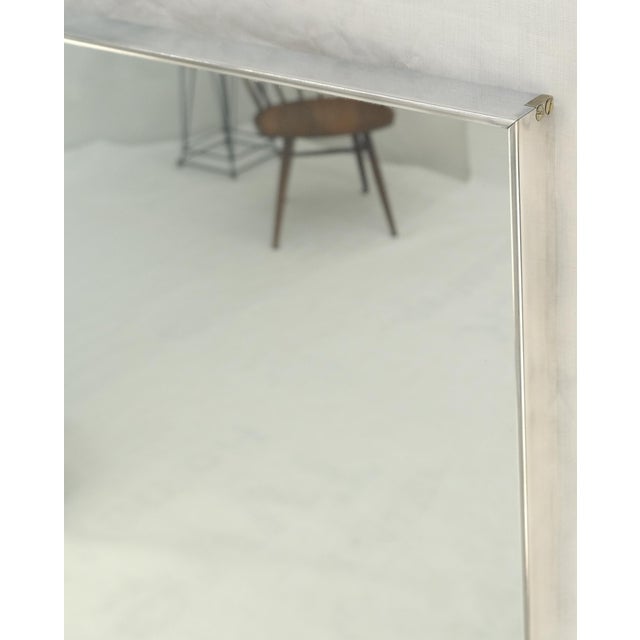 Metal Vintage c1970s Large 33x55" Machined Aluminum John Stuart Wall Mirror MINT! For Sale - Image 7 of 10