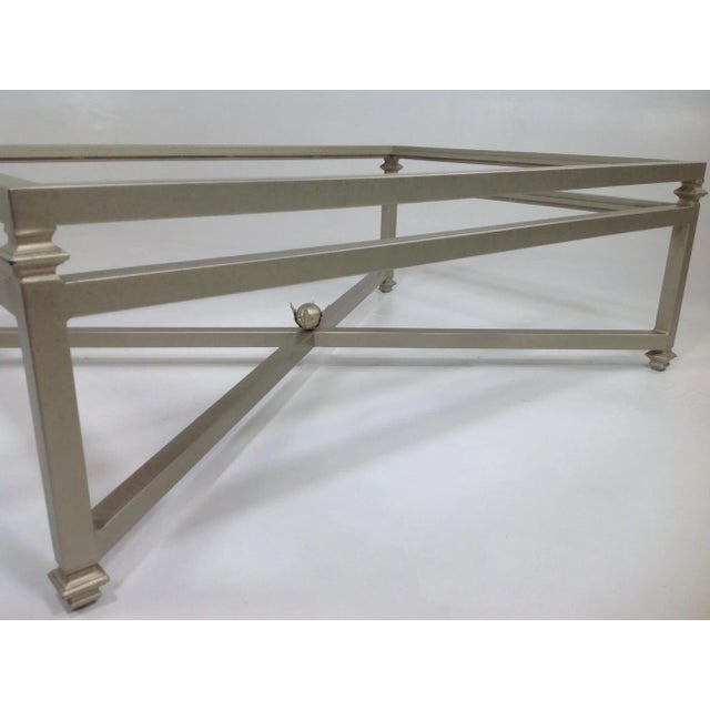 Mid-Century Modern Modern Coffee Table With Glass Top For Sale - Image 3 of 4