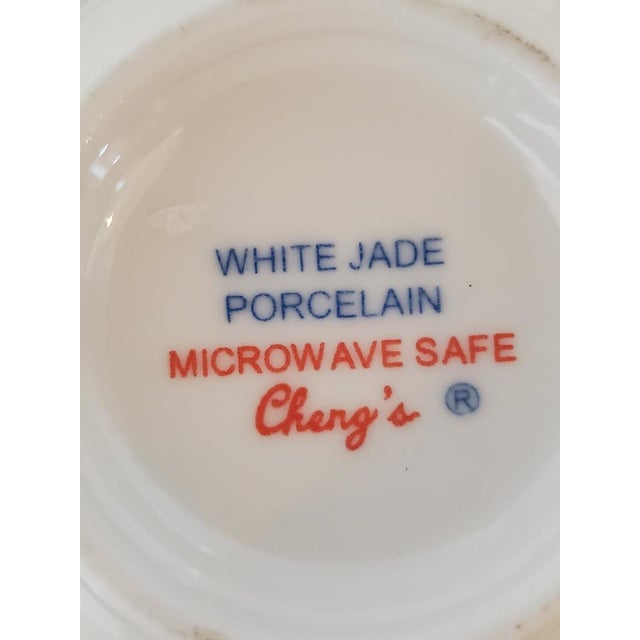 Vintage Tea Pot With Strainer & 4 Cups For Sale - Image 9 of 11