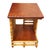 1950s Restored Rattan "Jacob's Ladder" Storage Side Table With Mahogany Top For Sale - Image 9 of 11