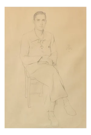 Study of a Young Man, 1938, Pencil on Paper