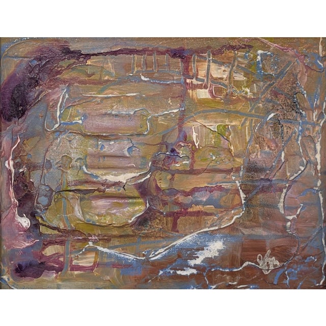 Reflection by Jennifer Bobola | Mixed Media abstract composition with layered textures and colors For Sale