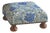 Anemone Blue Green Tapestry Footstool For Sale