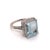 Diamond Aquamarine Ring 14k Gold 6.25 TCW Certified For Sale - Image 9 of 13