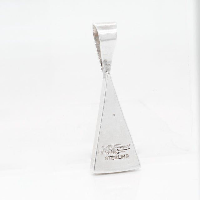 Ray Tracey Knifewing Sterling Silver & Inlaid Gemstone Pendant For Sale In Philadelphia - Image 6 of 12