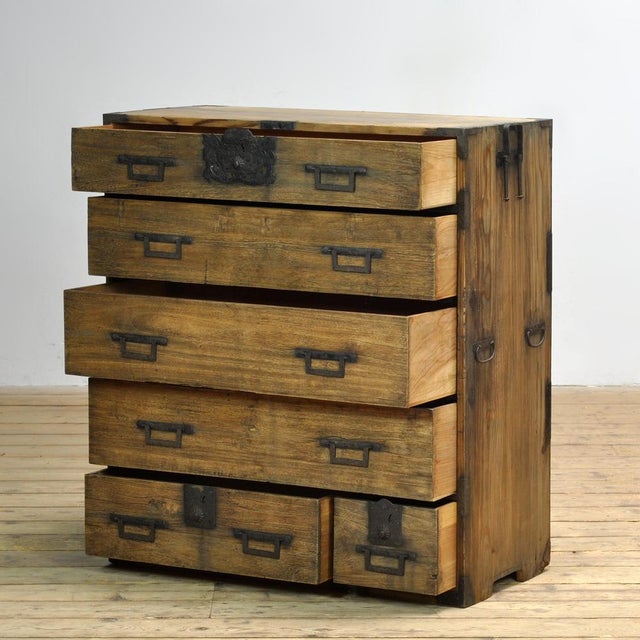 Japanese Tansu Chest of Drawers, 1870 For Sale - Image 4 of 15