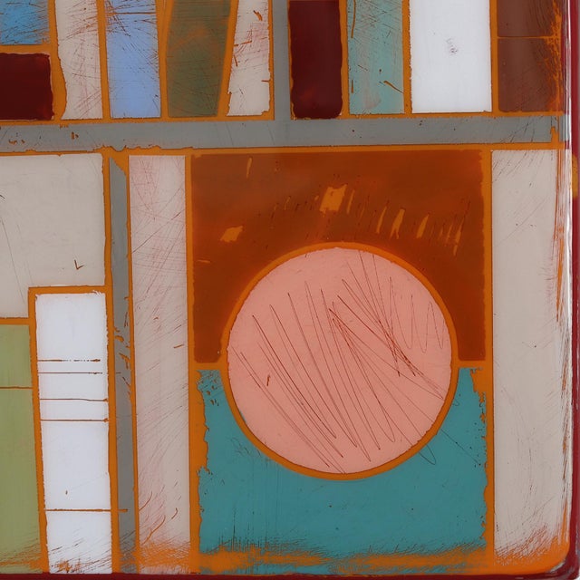 Sunday Afternoon 2 - Original Minimalist Abstract Acrylic and Resin Art on Wood Panel For Sale In Los Angeles - Image 6 of 9