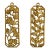 Mid-Century Gold-Painted Cast Iron Botanical Four Seasons Wall Panels – Pair For Sale