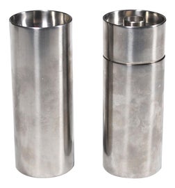 Vintage Used Metal Salt And Pepper Shakers Chairish