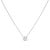 10K White Gold 1/3 Carat Round Brilliant-Cut Diamond Modern Bezel-Set Solitaire 16"-18" Pendant Neck For Sale