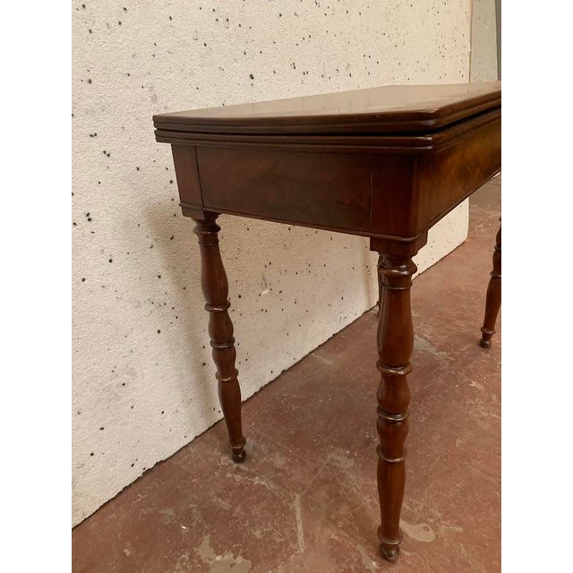 Louis Philippe Style Mahogany and Veneer Game Table, 1800s For Sale - Image 11 of 12