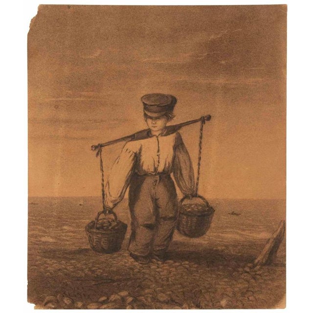 Lithograph on paper realized by Ulysses Butin (1837-1883). Not signed. as issued. Good condition with the left corners...