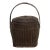 Vintage Thai Wicker Market Basket For Sale