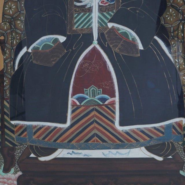 Paper Pair of Chinese Deity Colored Prints With Gilt Frames Mid 20th Century For Sale - Image 7 of 12