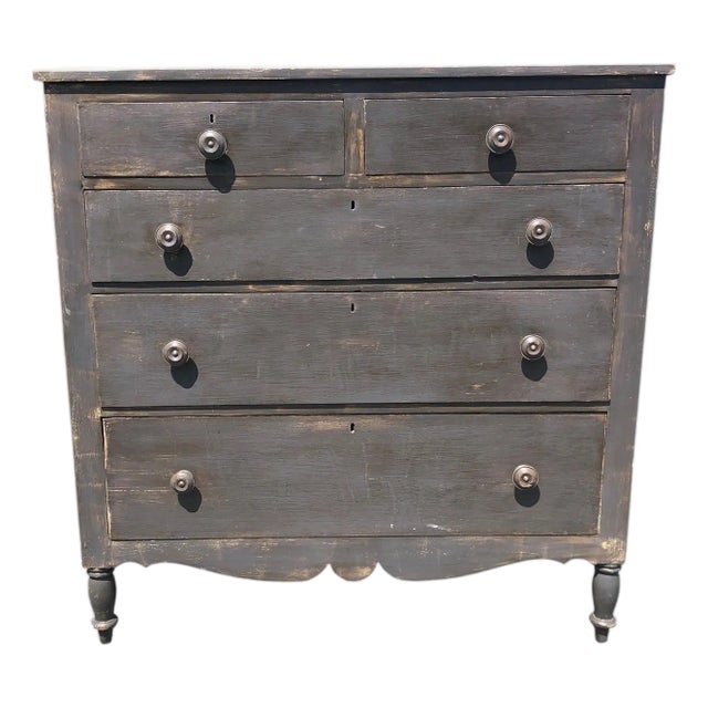 19th Century Painted Sheraton Chest For Sale