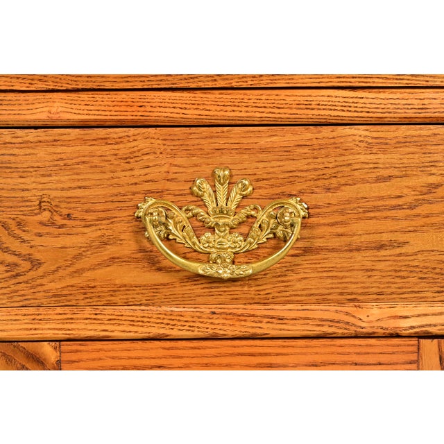 Brown Antique Victorian Carved Oak Washstand or Commode, Circa 1890s For Sale - Image 8 of 15