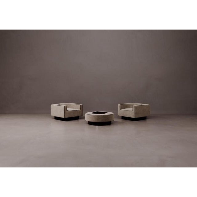 Not Yet Made - Made To Order MDF and Upholstered Bitta Pouf by Dainelli Studio Atelier For Sale - Image 5 of 8