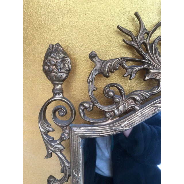Baroque Style Mirror in Brass, Italy, 20th Century For Sale - Image 6 of 18