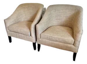 Early 2000’s Mitchell Gold + Bob Williams Barrel Chairs