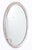 Italian Mid Century Silver Leaf Oval Mirror For Sale In New York - Image 6 of 13