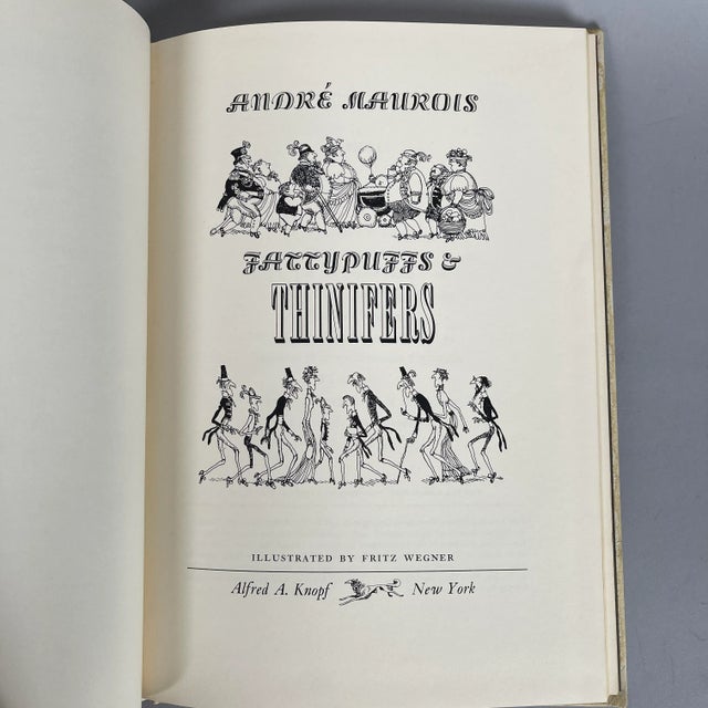 Mid-Century Modern Andre Maurois 1968 1st Edition Fattypuffs & Thinifers Bodley Head Illustrations For Sale - Image 3 of 13