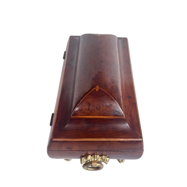 English Burr Yew Tea Caddy For Sale - Image 4 of 6