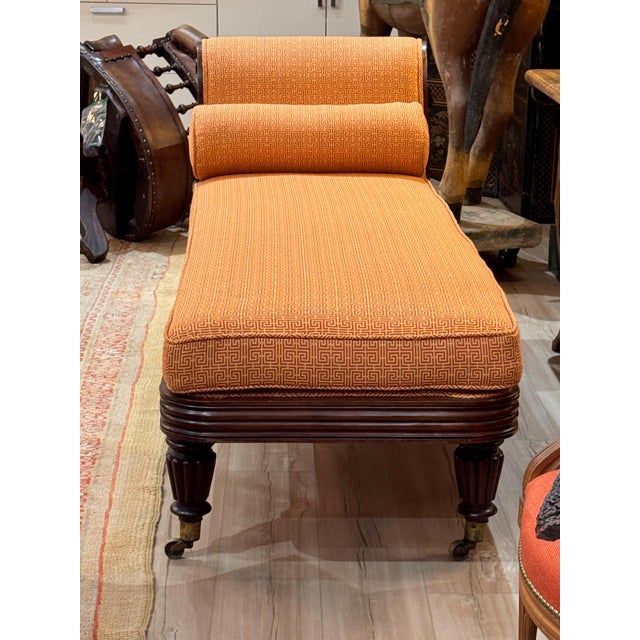 Orange Early 19th Century English Regency Recamier For Sale - Image 8 of 14