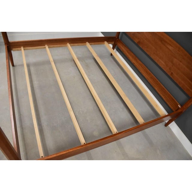 Brown Mid 20th Century Modern Cherry King 4 Poster Bed For Sale - Image 8 of 8