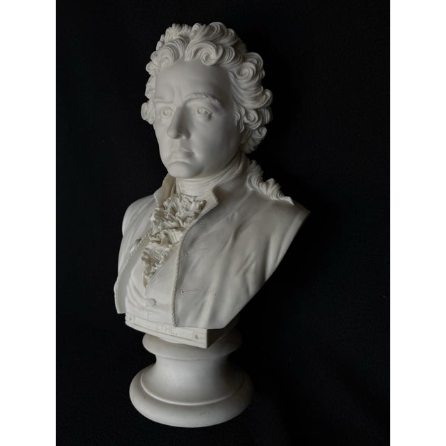 Rare Large Antique Parian Johanne Wolfgang Von Goethe R & L Portrait Bisque Bust For Sale In Cleveland - Image 6 of 17