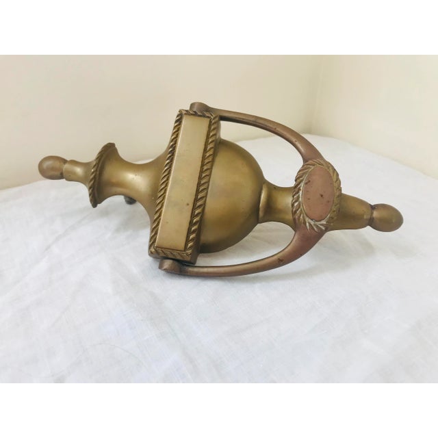English Mid 20th Century Brass Door Knocker Marked India For Sale - Image 3 of 8