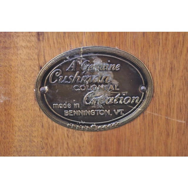 Mid 20th Century Vintage Cushman Maple Wood Carved Eagle Back Colonial Settee Deacons Bench For Sale - Image 10 of 12