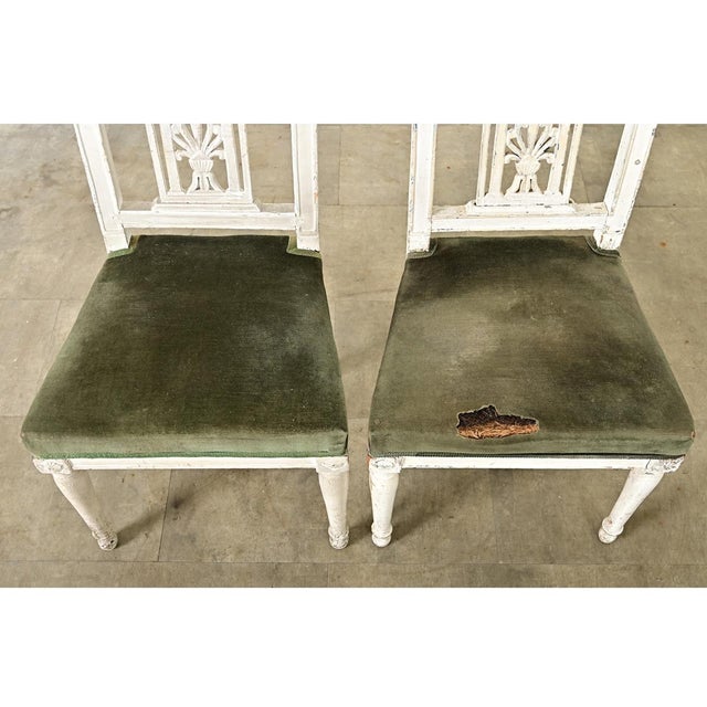 French Pair of 19th Century Period Directoire Side Chairs For Sale - Image 10 of 14