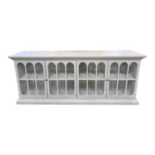 Oka Swedish Gustavian Style Washed Grey Sideboard For Sale