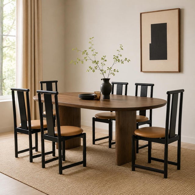 Set of Six BiF Postmodern Black Lacquer Dining Chairs, 1980s For Sale - Image 4 of 17