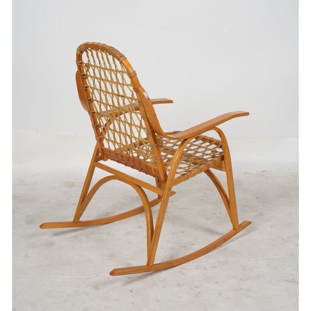 American Vintage Snocraft Snowshoe Rocking Chair For Sale - Image 3 of 7