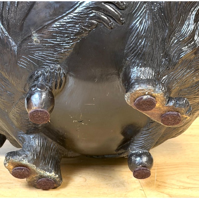 Metal Large Meiji Japanese Bronze Zoomorphic Jardinière Attributed to Genryusai Seiya For Sale - Image 7 of 18