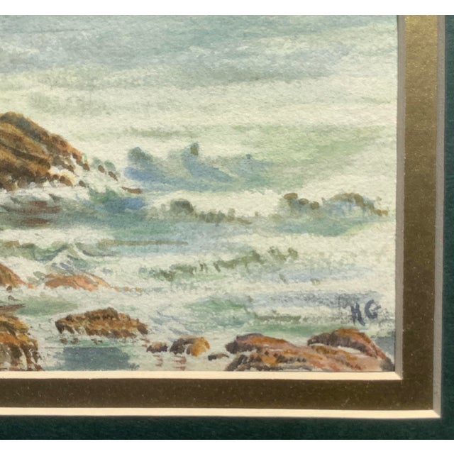 1950s Central California Coast Watercolor Painting For Sale - Image 4 of 4