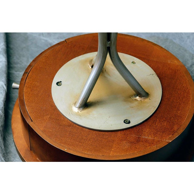 Auxiliary Table in Cherry and Steel For Sale - Image 9 of 12