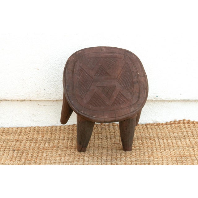 Global Style Handcarved Side Table For Sale In Los Angeles - Image 6 of 8