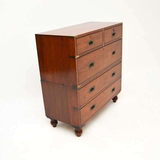 Military Campaign Chest of Drawers, 1840s For Sale - Image 6 of 13