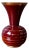 Art Deco Red and Gold Vase, 1940s For Sale