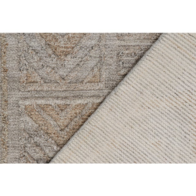 Textile Rug & Kilim’s Scandinavian Rug Indoor/Outdoor Rug With Gray Geometric Pattern - 10'x10' For Sale - Image 7 of 7