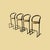 Light Yellow Set of Five 1980s Amisco Postmodern Tubular Steel and Yellow Leather Barstools For Sale - Image 8 of 18