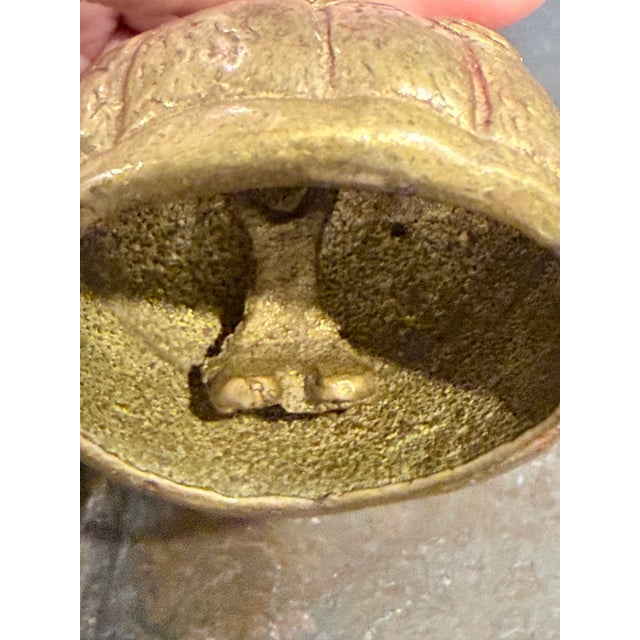 Vintage Solid Brass Southern Belle Lady Bell Unique Feet Clapper 194g For Sale - Image 4 of 4